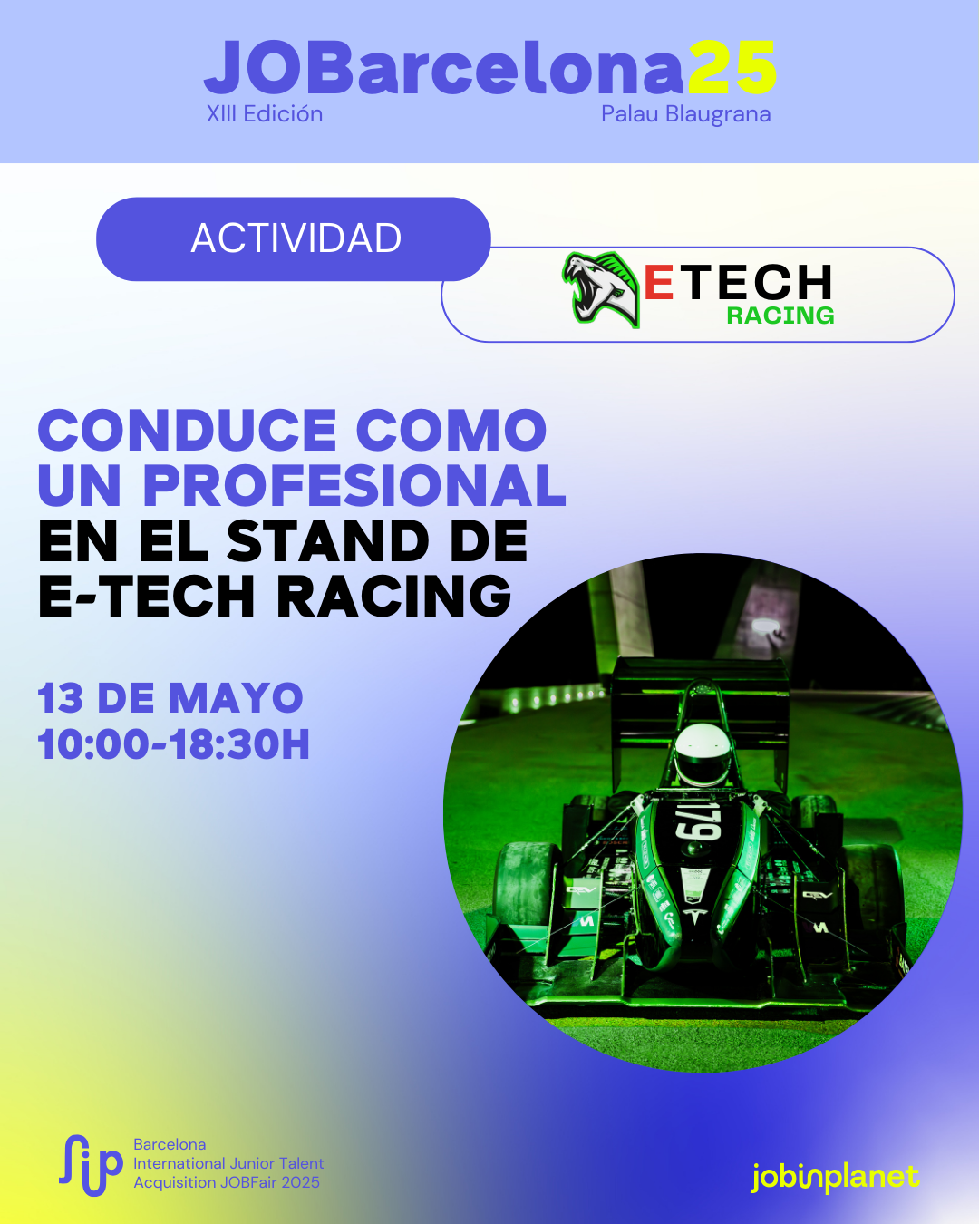 Conduce como un profesional en el stand de e-TECH Racing